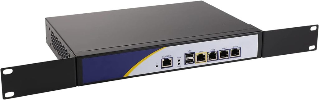 Firewall Hardware, OPNsense, Mikrotik, VPN, Network Appliance, Router PC, Intel Celeron Qaud Core J4125, HUNSN RS17k, AES-NI, 4 x Intel I226-V 2.5Gbe, Console, VGA, 4G RAM, 64G SSD