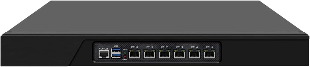 HUNSN 1U 19 Inch Rack Mount Firewall Appliance, VPN, Network Router, Intel Core I7 1165G7, RJ30, AES-NI, 6 x 2.5GbE LAN, Console, VGA, SIM Slot, Barebone, NO RAM, NO Storage, NO System