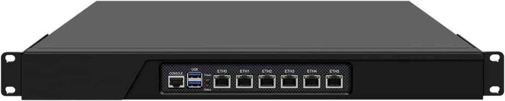 HUNSN 1U 19 Inch Rack Mount Firewall Appliance, VPN, Network Router, Intel Core I7 1165G7, RJ30, AES-NI, 6 x 2.5GbE LAN, Console, VGA, SIM Slot, Barebone, NO RAM, NO Storage, NO System
