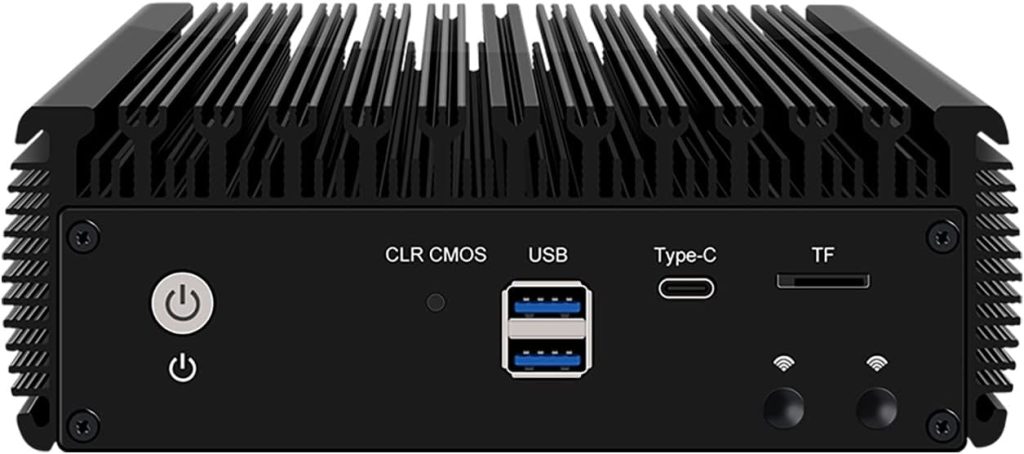 Micro Firewall Appliance, Mini PC, Mikrotik, OPNsense, VPN, Router PC, Intel N5105, HUNSN RJ03, AES-NI, 4 x Intel 2.5GbE I226-V LAN, Type-C, TF, M.2 WiFi 6 Slot, 16G RAM, 64G SSD